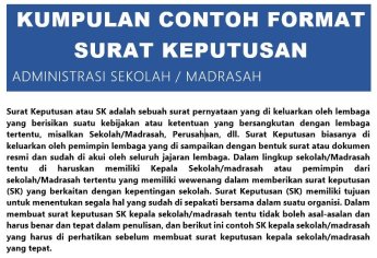 Download Kumpulan Contoh Surat Keputusan (SK) Kepala Sekolah / Madrasah - info opm