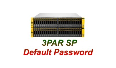 HP 3PAR SP Default Password - DbAppWeb.com