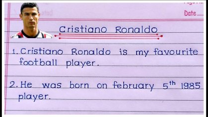 10 lines on Cristiano Ronaldo//10 lines on Ronaldo//10 lines essay on Ronaldo// - YouTube
