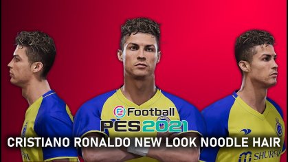 PES 2021 Cristiano Ronaldo new look Noodle hair - YouTube
