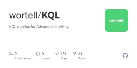 GitHub - wortell/KQL: KQL queries for Advanced Hunting