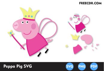 DOWNLOAD Peppa Pig SVG Free Layered Cricut Cutting File