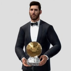 Lionel Messi Won Golden Ball - 3D Print Model by tranduyhieu