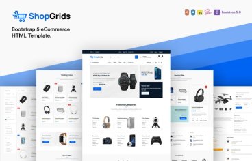 ShopGrids – Free Bootstrap 5 eCommerce UI Kit Template | GrayGrids
