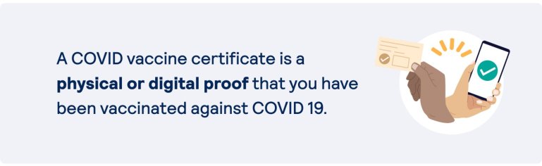 COVID 19 vaccination certificate for travel – latest updates