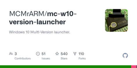 GitHub - MCMrARM/mc-w10-version-launcher: Windows 10 Multi-Version launcher.