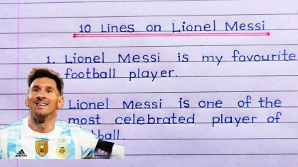10 lines on Lionel Messi || Few lines about Lionel Messi//essay on Lionel Messi - YouTube