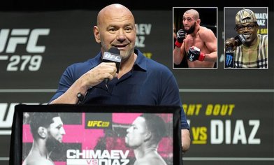 Dana White CANCELS UFC 279 press conference after fighters 'ignite melee backstage' | Daily Mail Online