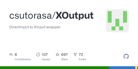 GitHub - csutorasa/XOutput: DirectInput to XInput wrapper