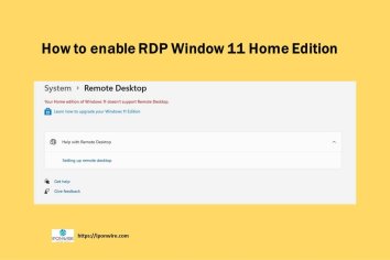 How to enable RDP Window 11 Home Edition | IP ON WIRE