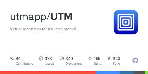 GitHub - utmapp/UTM: Virtual machines for iOS and macOS