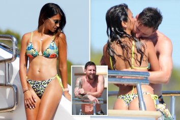 Lionel Messi and Luis Suarez board mega yacht near Ibiza with Barcelona star's wife Antonela Roccuzzo sizzling in bikini | The US Sun