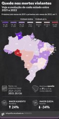 Assassinatos caem 5% no 1º semestre no Brasil; veja os estados com as maiores quedas | Monitor da Violência | G1
