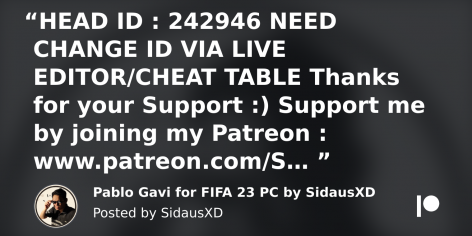 Pablo Gavi for FIFA 23 PC by SidausXD | SidausXD on Patreon