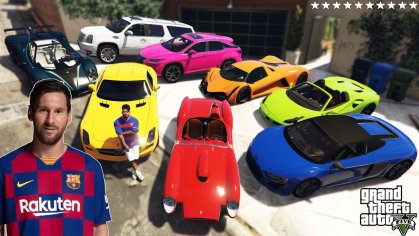 GTA 5 - Stealing Lionel Messi Luxury Cars With Franklin | (Real Life Cars #35) - YouTube