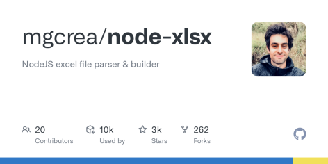 GitHub - mgcrea/node-xlsx: NodeJS excel file parser & builder