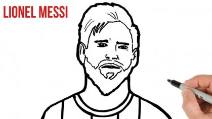 How to Draw Lionel Messi Easy Drawing Tutorial in 2023 | Easy drawings, Drawing tutorial easy, Simple face drawing