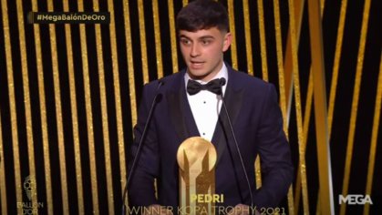 Balón de Oro 2021: Pedri hace historia ganando el premio Kopa al mejor futbolista joven | Marca