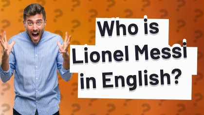 Who is Lionel Messi in English? - YouTube