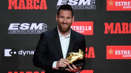Barcelona ace Messi presented with European Golden Shoe | Goal.com