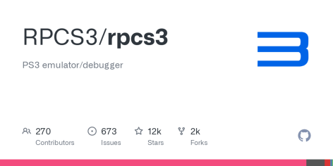 GitHub - RPCS3/rpcs3: PS3 emulator/debugger