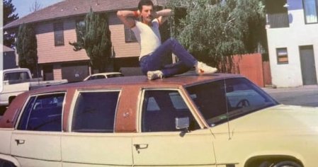 Freddie Mercury Posing on the Roof of His Limousine, ca. 1984 ~ Vintage Everyday