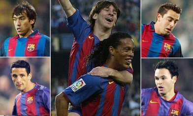 Who played alongside Lionel Messi in his Barcelona debut in 2004 and where are they now? | Daily Mail Online