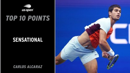 Carlos Alcaraz | Top 10 Points | 2022 US Open - YouTube