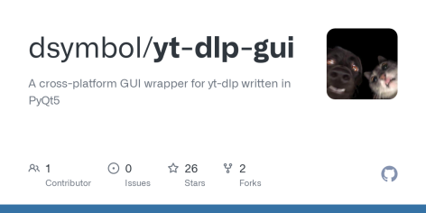 GitHub - dsymbol/yt-dlp-gui: A cross-platform GUI wrapper for yt-dlp written in PyQt5