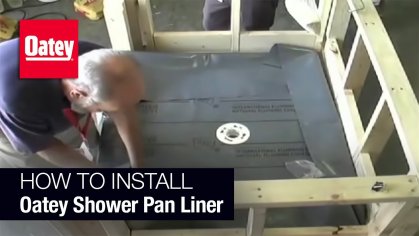 How to Install Oatey Shower Pan Liner - YouTube