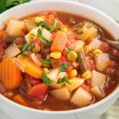 Crock Pot Vegetable Soup - The Country Cook