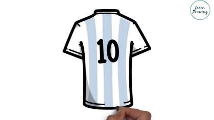 lionel messi jersey drawing