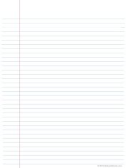 Free Printable Lined Notebook Paper - PDF for Printing