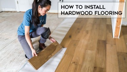 How To Install Hardwood Flooring (For Beginners!) - YouTube