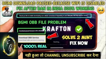 BGMI Download OBB Service Is Running Error | BGMI Obb Service Problem | BGMI OBB Not Working - YouTube