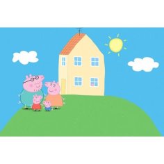 Peppa Pig Series Poster | Peppa pig house, Peppa pig background, Peppa pig images