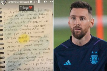 Lionel Messi’s son writes message to dad ahead of World Cup final | The Sun