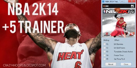 NBA 2k14 Trainer Download : Stamina, Skill Points and Time Hack +5 Trainer - HoopsVilla
