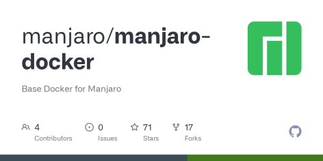GitHub - manjaro/manjaro-docker: Base Docker for Manjaro