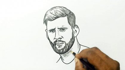 lionel messi drawing