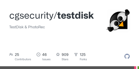 GitHub - cgsecurity/testdisk: TestDisk & PhotoRec