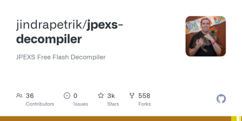 GitHub - jindrapetrik/jpexs-decompiler: JPEXS Free Flash Decompiler