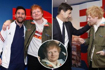 Ed Sheeran meets Lionel Messi and Mauricio Pochettino as pop star heads to Paris to watch PSG win over Man City | The US Sun