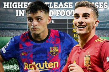 Biggest buyout fees in football after Barcelona insert €1BILLION clause into Ferran Torres' five-year contract | The US Sun
