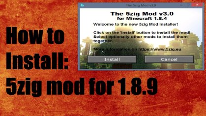 How to install 5zig mod for 1.8.9 - YouTube