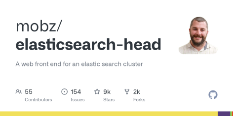 GitHub - mobz/elasticsearch-head: A web front end for an elastic search cluster