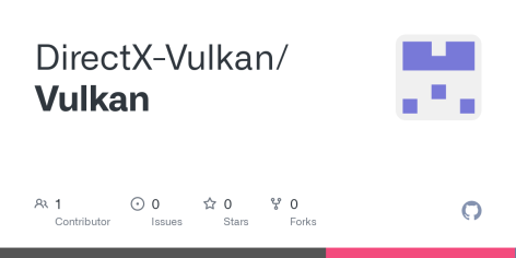 GitHub - DirectX-Vulkan/Vulkan