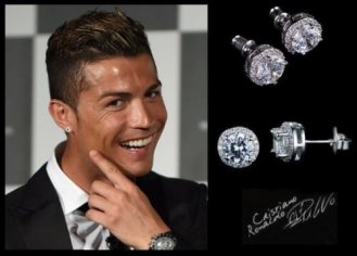 Men’s/Teen's: Ronaldo 10mm 18ct White Gold Plate Crystal Diamond Earrings  | eBay