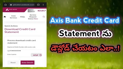 How To Download Axis Bank Credit Card Statement || - YouTube