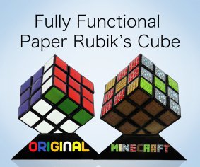 Functional Paper Rubik's Cube - Original & Minecraft : 11 Steps (with Pictures) - Instructables